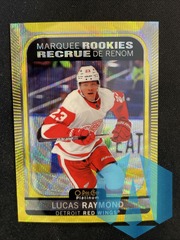 2021-22 UD O-Pee-Chee Platinum Neon Yellow Surge Marquee Rookie #286 Lucas Raymond